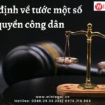 Quy định về tước một số quyền công dân