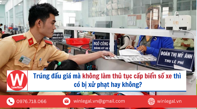 Trúng đấu giá mà không làm thủ tục cấp biển số xe có bị xử phạt không?