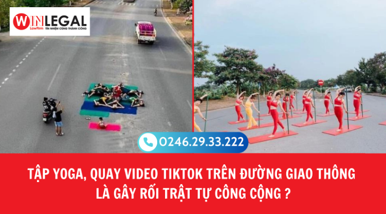 Quay video tập yoga trên đường giao thông được phép không?