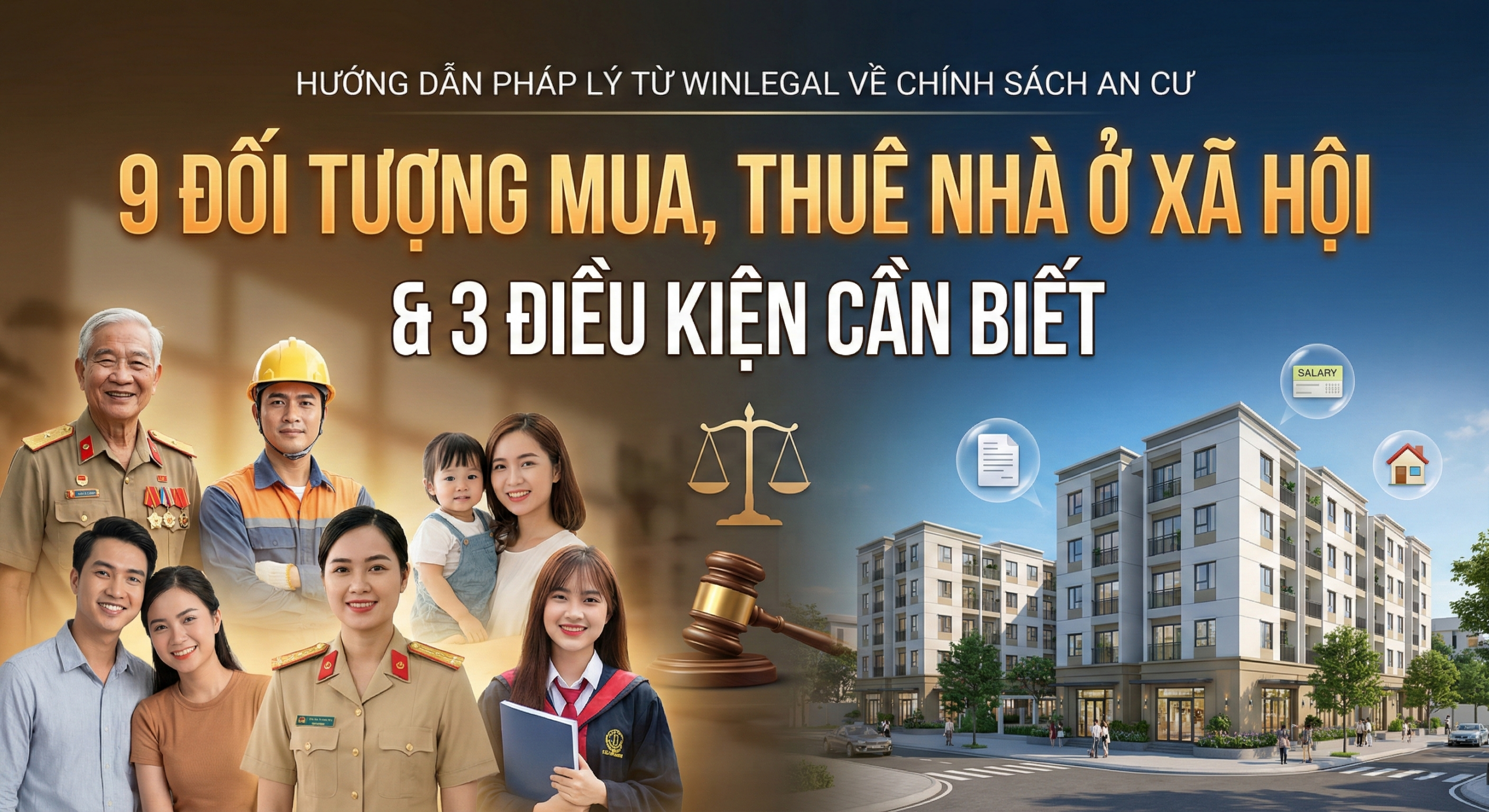 9 Đối tượng mua, thuê nhà ở xã hội & 3 Điều kiện cần biết