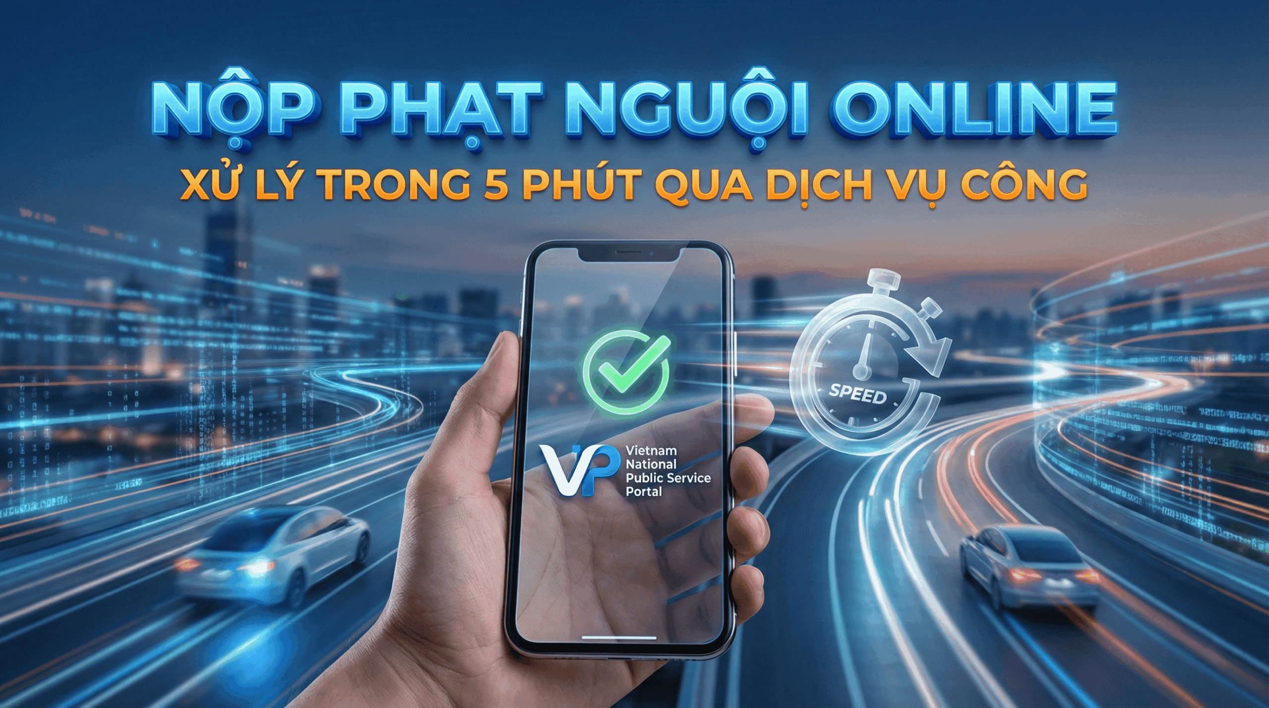 Hướng dẫn nộp phạt nguội online qua Cổng Dịch vụ công: Xử lý xong trong 5 phút