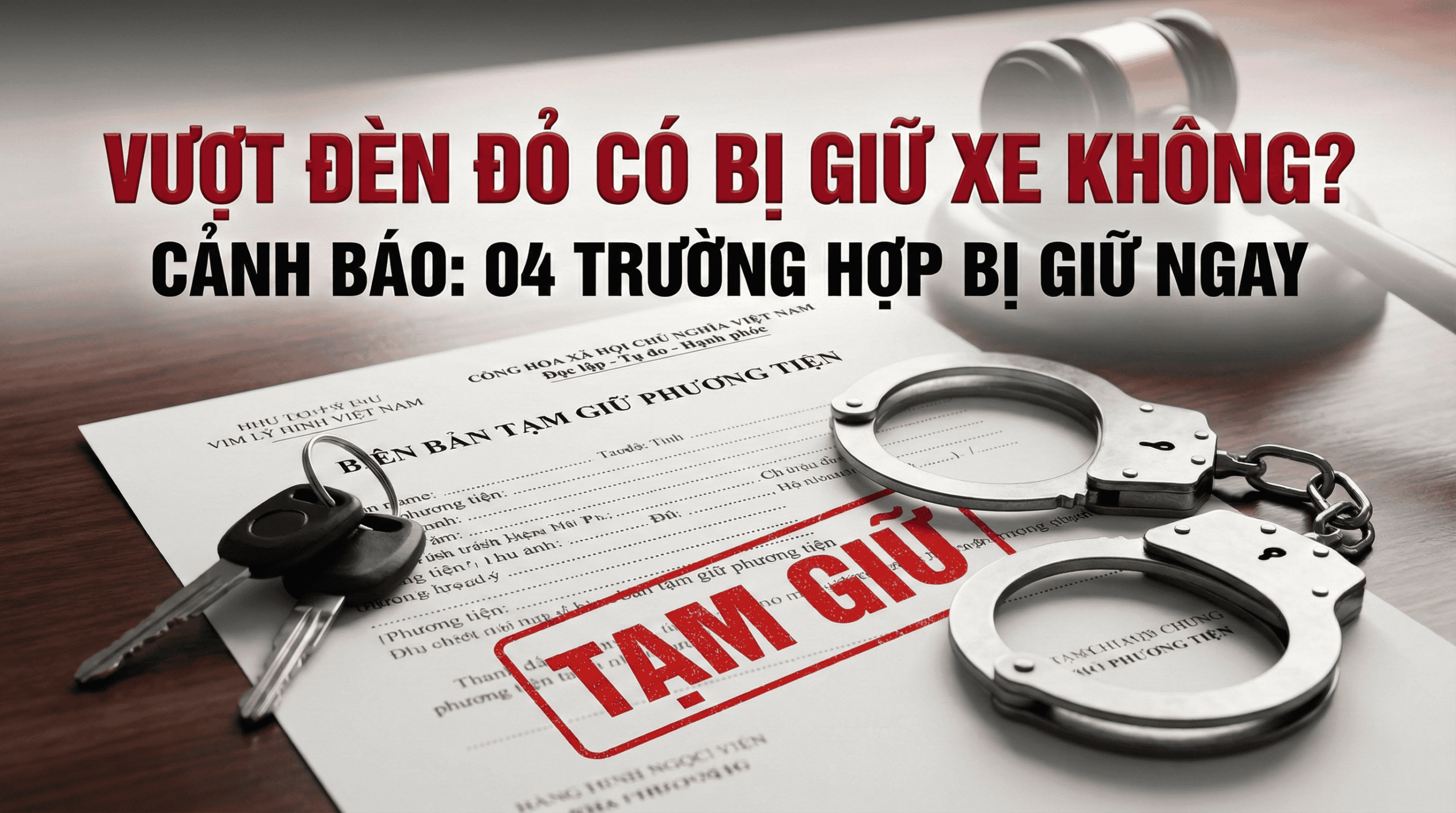 Cảnh báo: 04 trường hợp xe máy vượt đèn đỏ bị giữ xe ngay lập tức