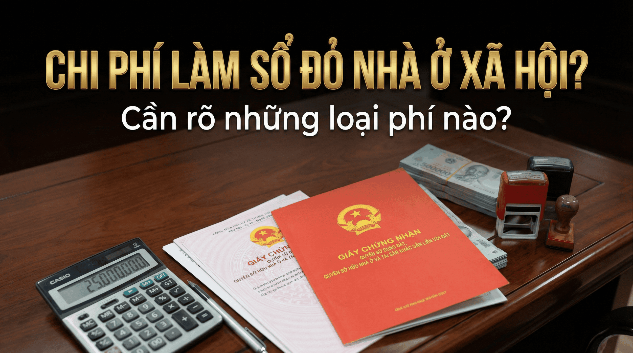 Chi phí làm sổ đỏ nhà ở xã hội hết bao nhiêu? Cần rõ những loại phí nào?