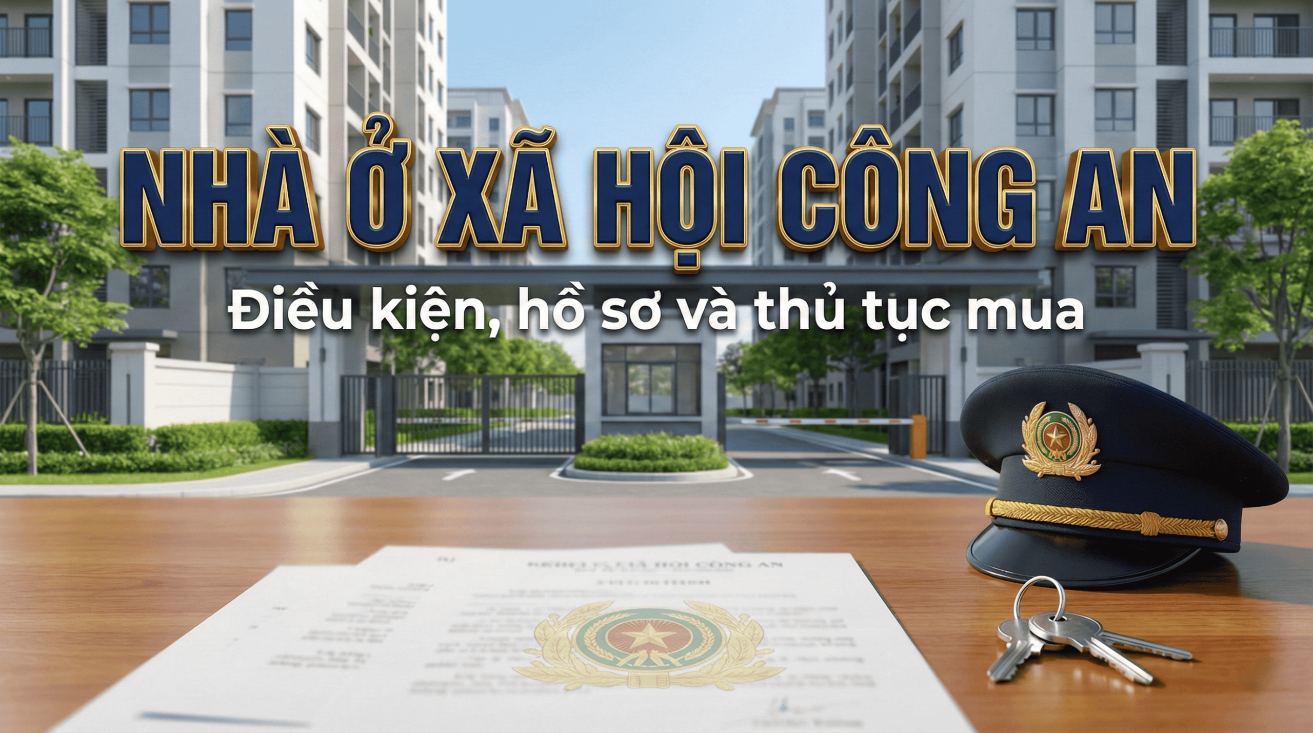 Nhà ở xã hội công an: Điều kiện, hồ sơ và thủ tục mua
