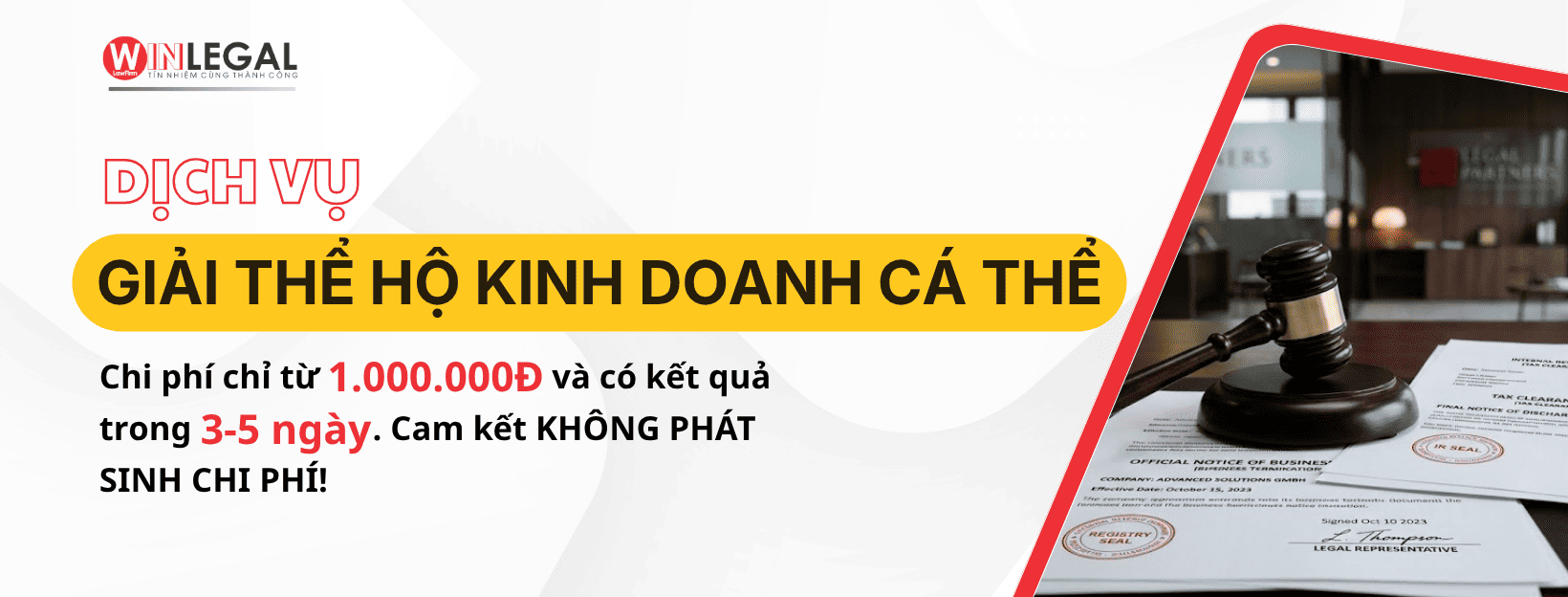 Dịch vụ giải thể hộ kinh doanh cá thể - Trọn gói từ 1.000.000đ